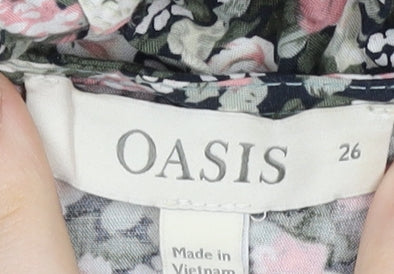 Oasis Women's Multicoloured Floral Dress Size 18