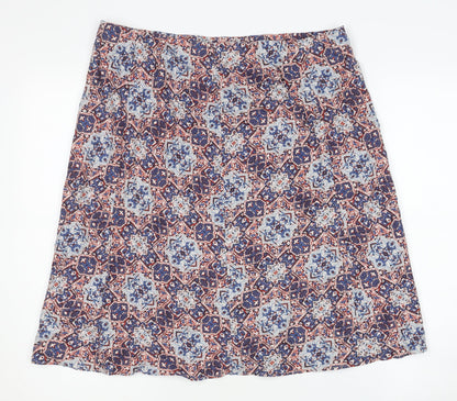 Isle Women's Multicoloured Geometric Knee-Length Skirt