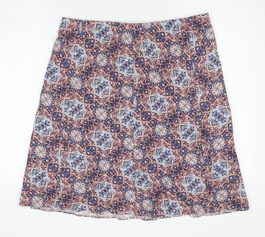 Isle Women's Multicoloured Geometric Knee-Length Skirt