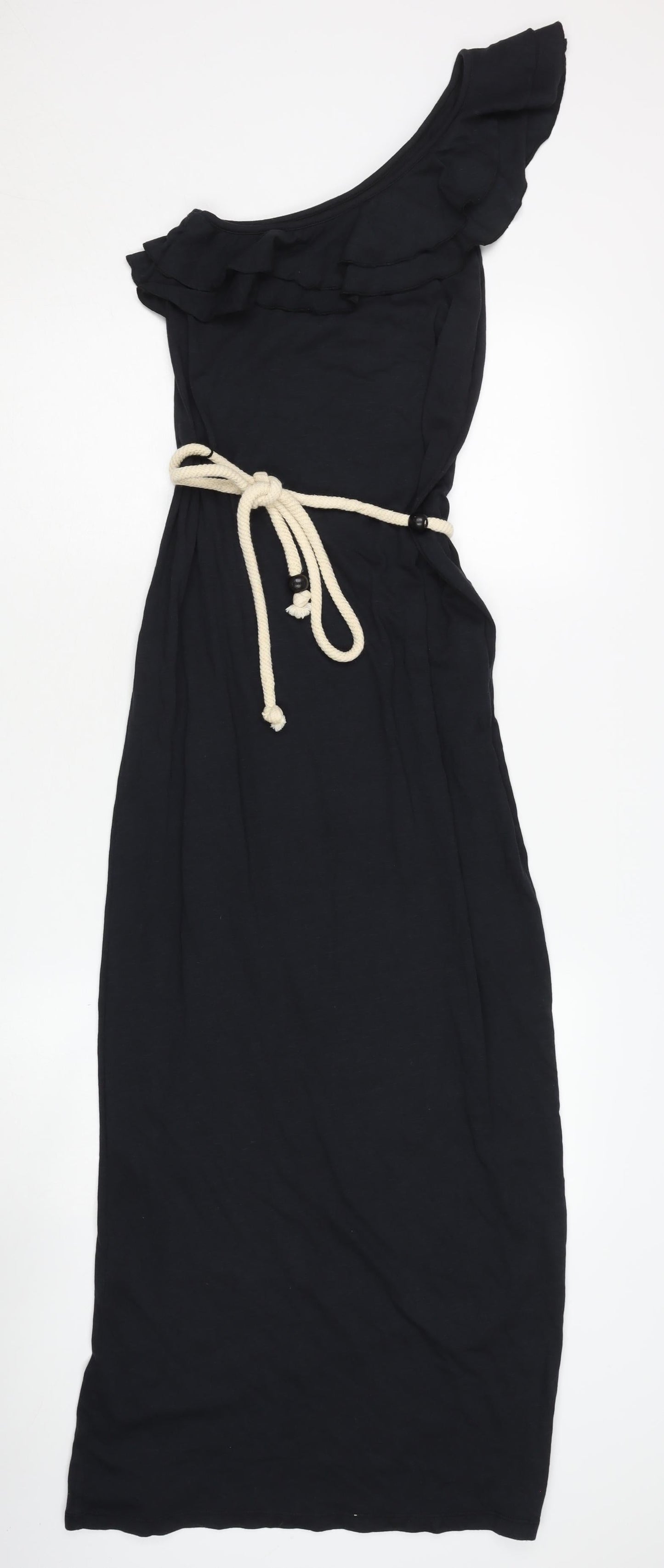 edc Women's Black Long One Shoulder Dress XS