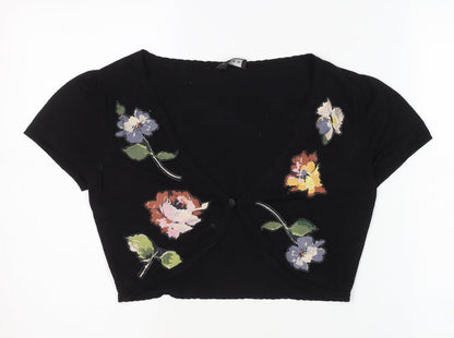 Womens UK Size S Linea Black Cardigan Jumper