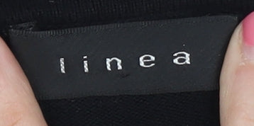 Womens UK Size S Linea Black Cardigan Jumper