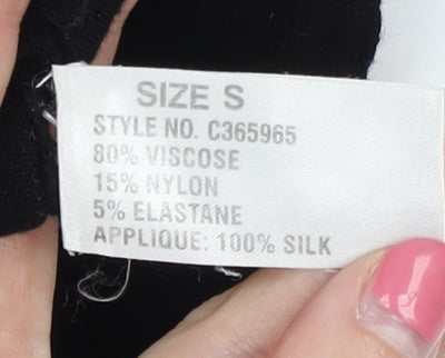 Womens UK Size S Linea Black Cardigan Jumper