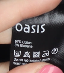 Womens UK Size 10 Oasis   Black Trousers