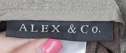 Womens UK Size 14 Alex & Co. Regular Fit  Beige Trousers