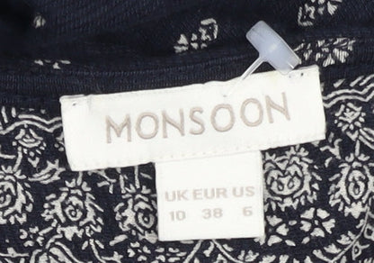 Monsoon Women's Paisley Black Jumpsuit Size 10