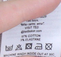 Ted Baker Beige Henley T-Shirt, Men's L, Short Sleeve