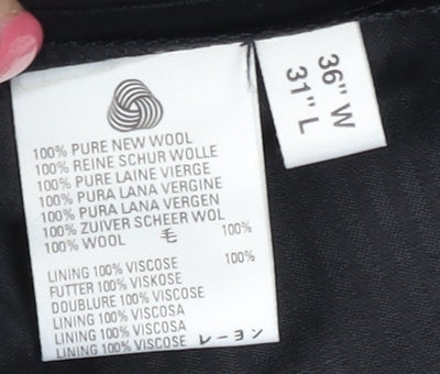 Austin Reed Men's Black Wool Formal Trousers L