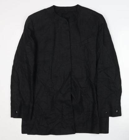 Hobbs Women's Black Linen Suit Jacket Size 14