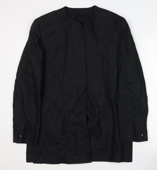 Hobbs Women's Black Linen Suit Jacket Size 14