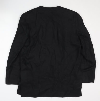 Hobbs Women's Black Linen Suit Jacket Size 14