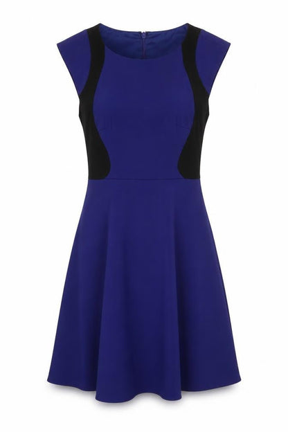 French Connection Classic Blue Fit & Flare Dress, Size 6