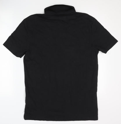 DKNY Men's Black Polo Shirt L - Classic Short Sleeve