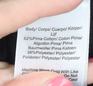 DKNY Men's Black Polo Shirt L - Classic Short Sleeve