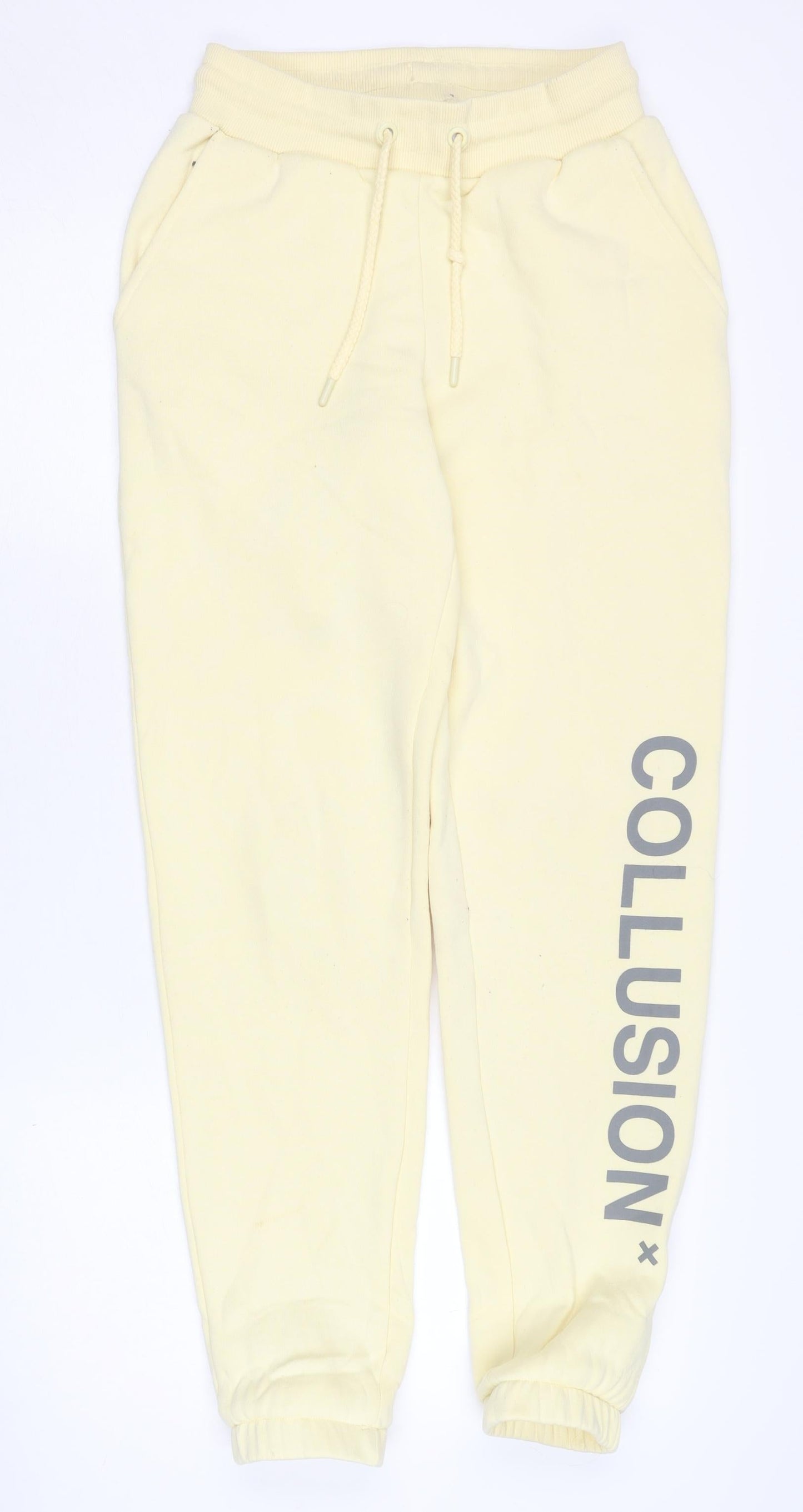 Collusion Women Ivory Jogger Trousers 2XS