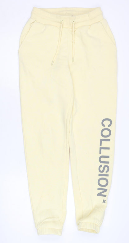 Collusion Women Ivory Jogger Trousers 2XS