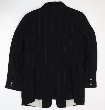 Wallis Women's Black Pinstripe Blazer Size 16