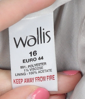 Wallis Women's Black Pinstripe Blazer Size 16