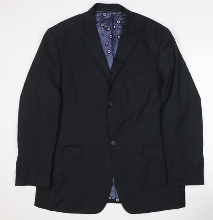 Mens UK Size 44 Ben Sherman Regular Black Suit Jacket