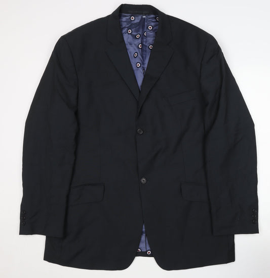 Mens UK Size 44 Ben Sherman Regular Black Suit Jacket