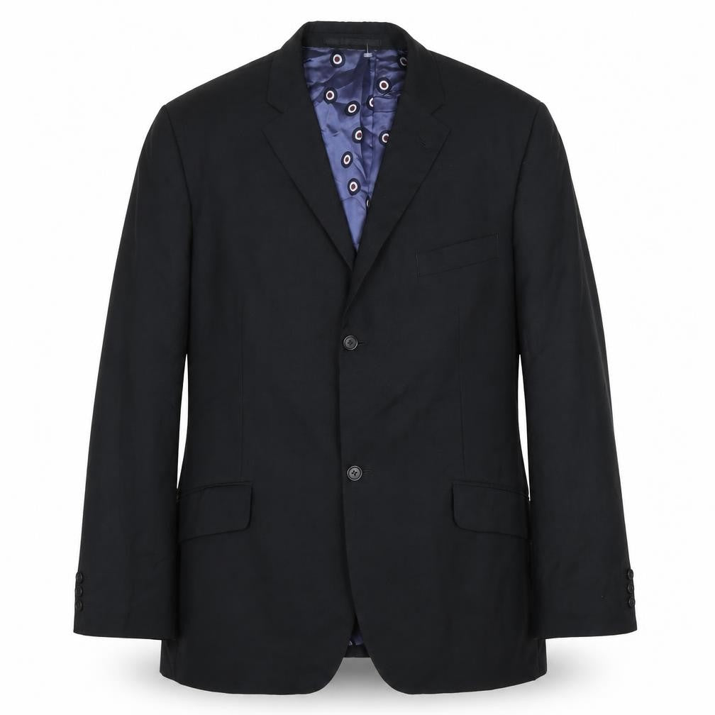 Mens UK Size 44 Ben Sherman Regular Black Suit Jacket