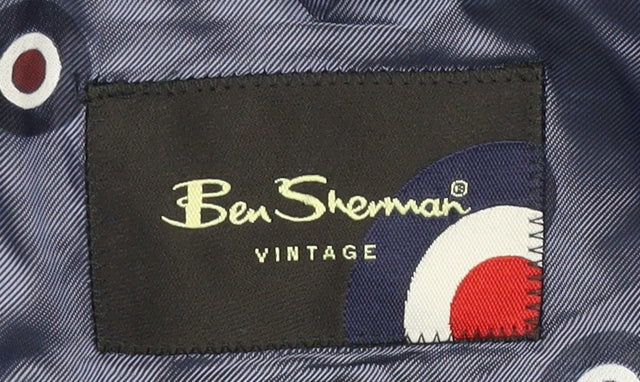 Mens UK Size 44 Ben Sherman Regular Black Suit Jacket