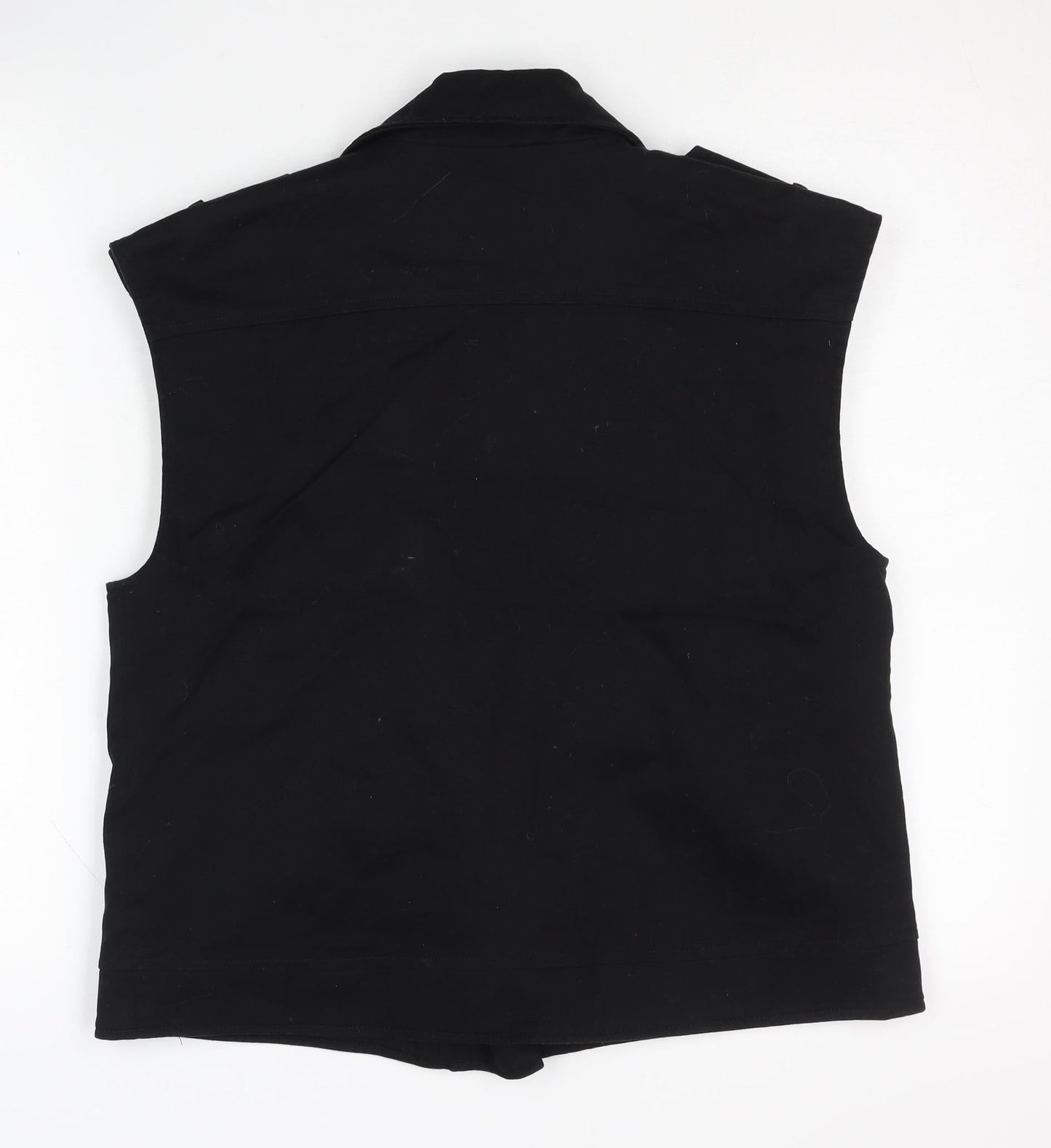 Ginette Paris Women's Black Biker Waistcoat, Size 1