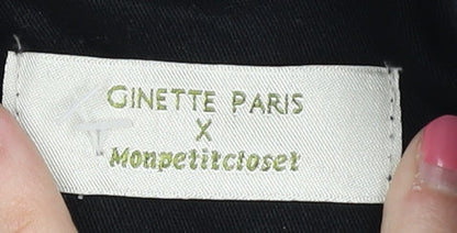 Ginette Paris Women's Black Biker Waistcoat, Size 1