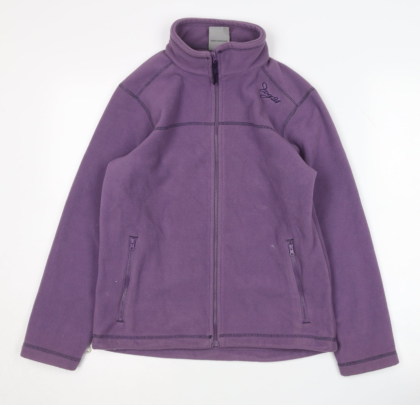 TOG24 Girls Purple Fleece Jacket Ages 11 Years Casual