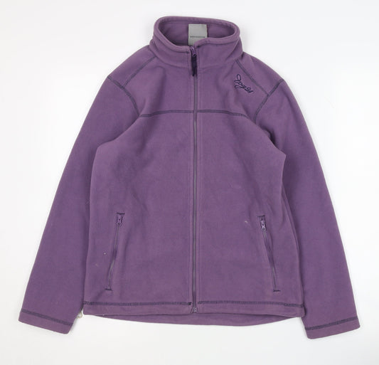 TOG24 Girls Purple Fleece Jacket Ages 11 Years Casual