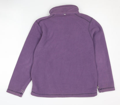 TOG24 Girls Purple Fleece Jacket Ages 11 Years Casual
