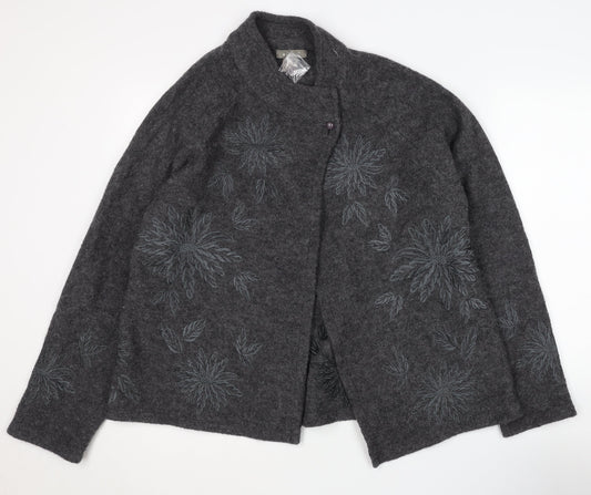 Womens UK Size M Kenar Grey Cardigan Jumper