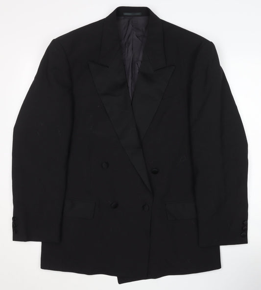 Principles for Men Black Double-Breasted Blazer, 38