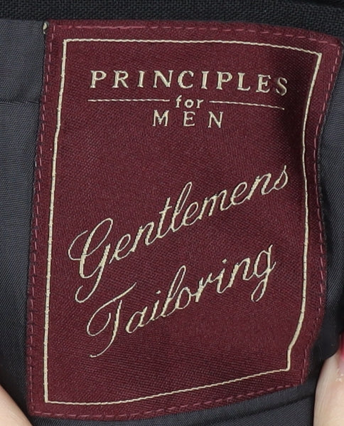 Principles for Men Black Double-Breasted Blazer, 38