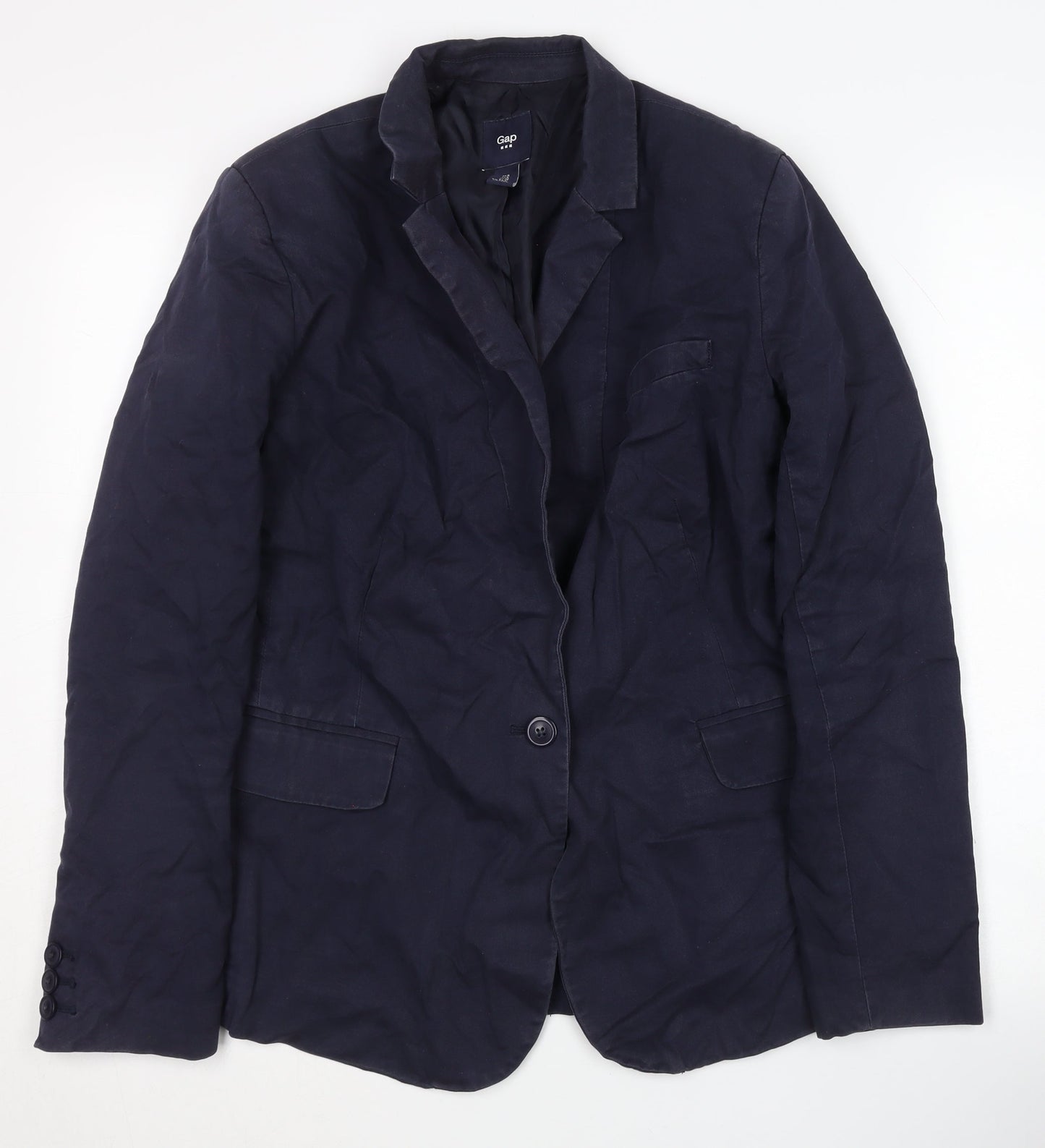 Gap Women's Blue Blazer, UK 10, Classic Fit, Notch Lapel