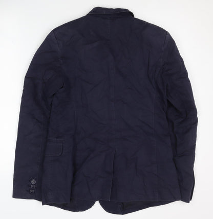 Gap Women's Blue Blazer, UK 10, Classic Fit, Notch Lapel