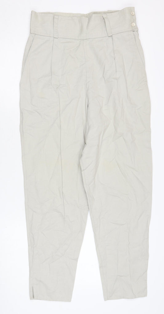 C&A Women's Vintage Beige Trousers, Size 14, Cotton