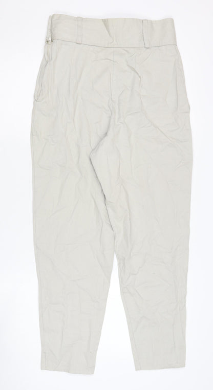 C&A Women's Vintage Beige Trousers, Size 14, Cotton