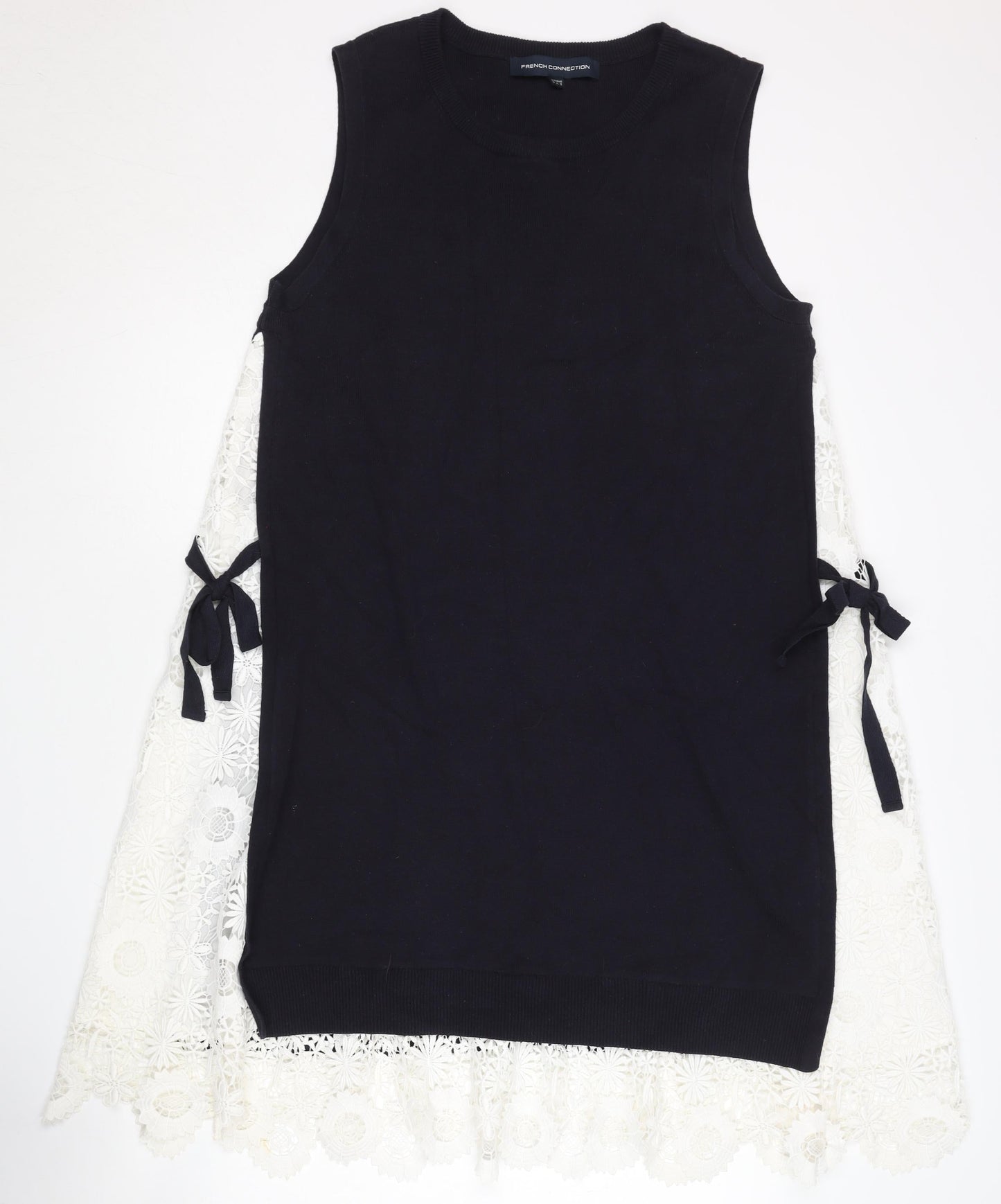 French Connection Women's Black Ivory Tank Dress Size 14