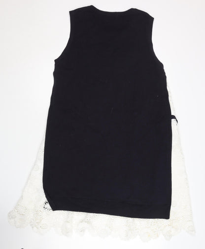 French Connection Women's Black Ivory Tank Dress Size 14