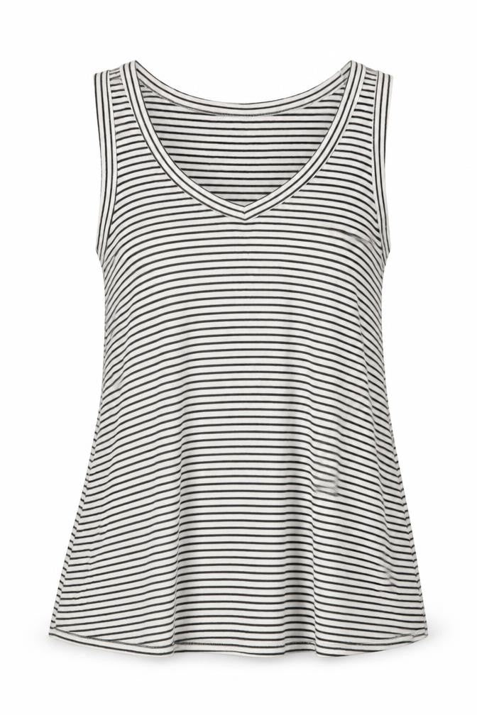 Old Navy Women's M Black & White Striped Tank Top