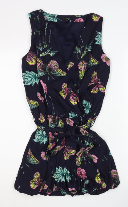 QED London Women's Multicoloured Floral Playsuit Size 8