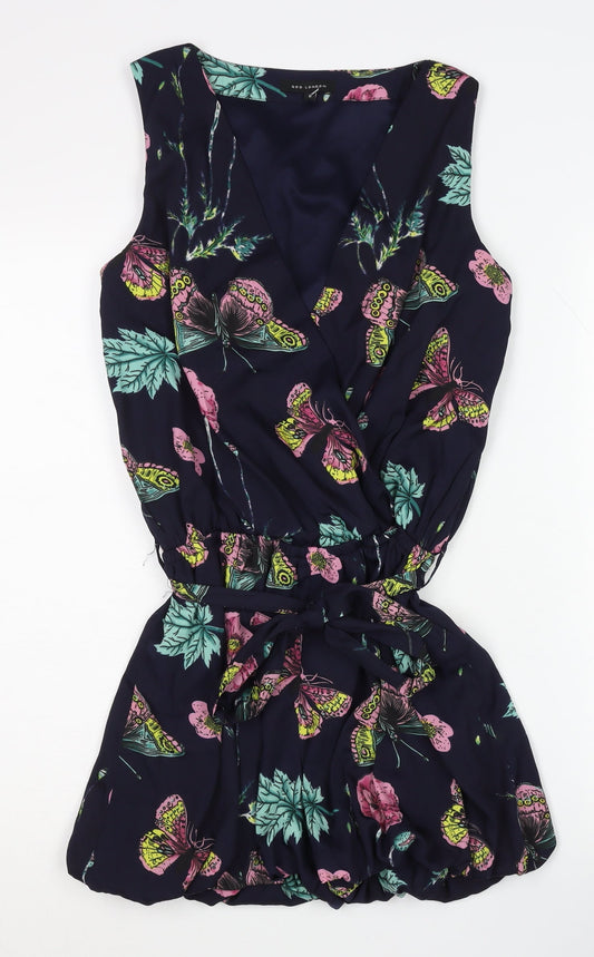 QED London Women's Multicoloured Floral Playsuit Size 8