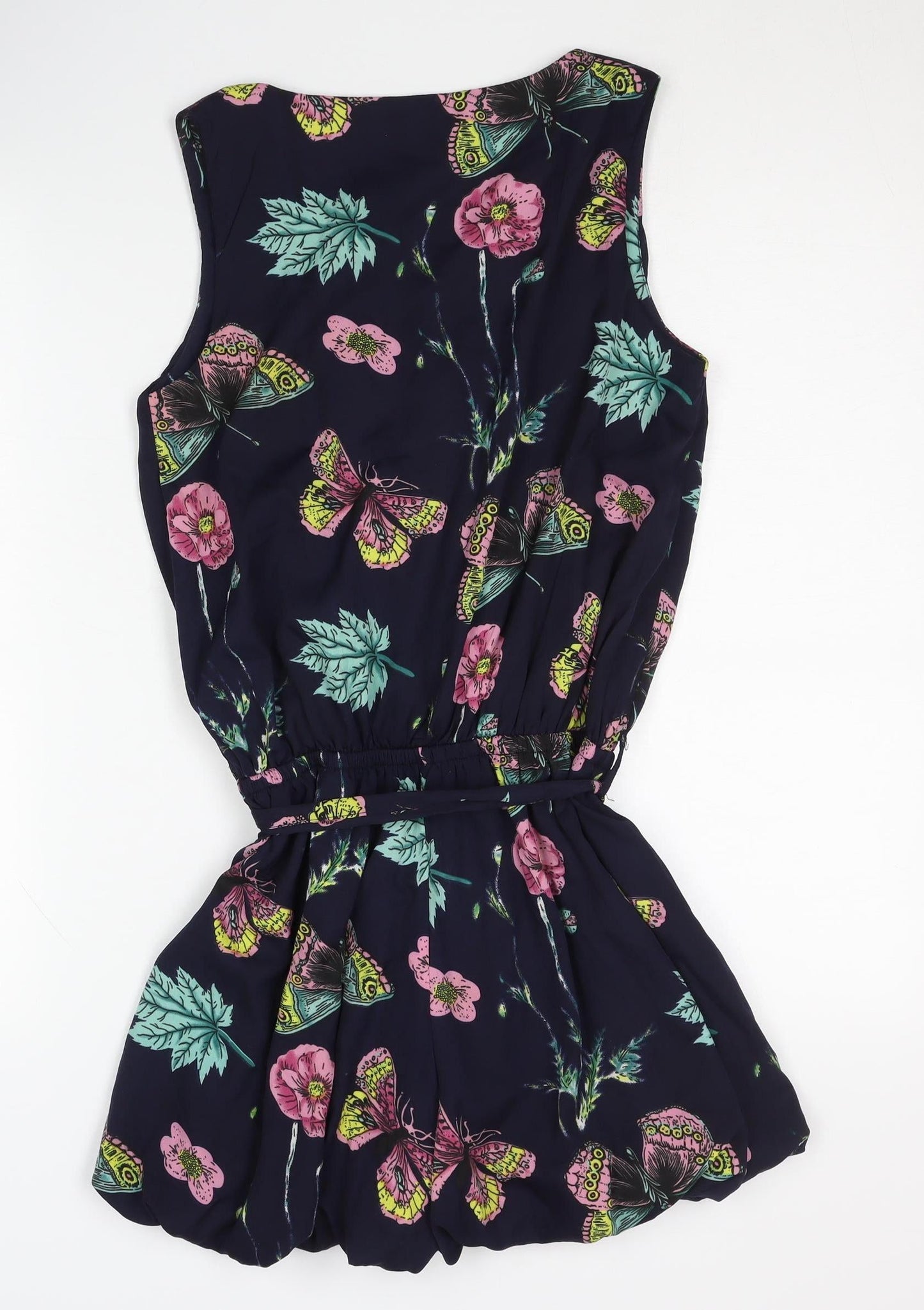 QED London Women's Multicoloured Floral Playsuit Size 8