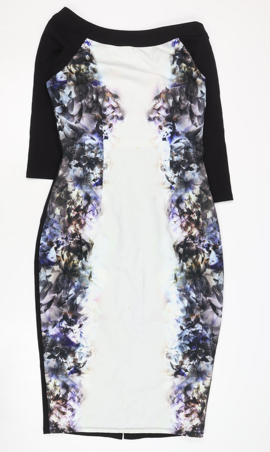 Little Mistress Women's Multicoloured Bodycon Dress