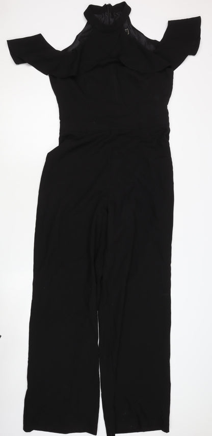 Lipsy Women's Black Cold Shoulder Jumpsuit Size 12