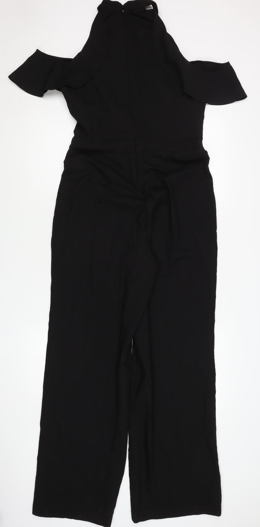 Lipsy Women's Black Cold Shoulder Jumpsuit Size 12