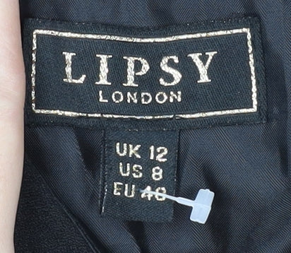 Lipsy Women's Black Cold Shoulder Jumpsuit Size 12