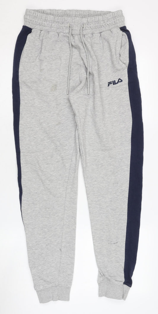FILA Men's Grey Sweatpants M with Elastic Waist
