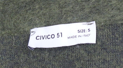 Civico 51 Women's Green Long Coat, Size S